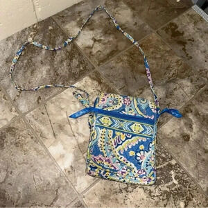 Women’s Vera Bradley Mini Hipster Capri Blue Retired Crossbody Wallet Mini Purse